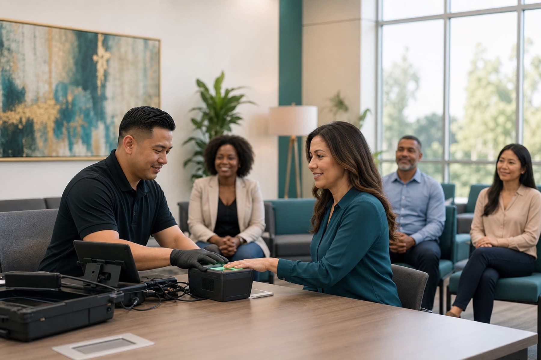 Mobile group Live Scan setup serving a Milpitas workplace or community organization
